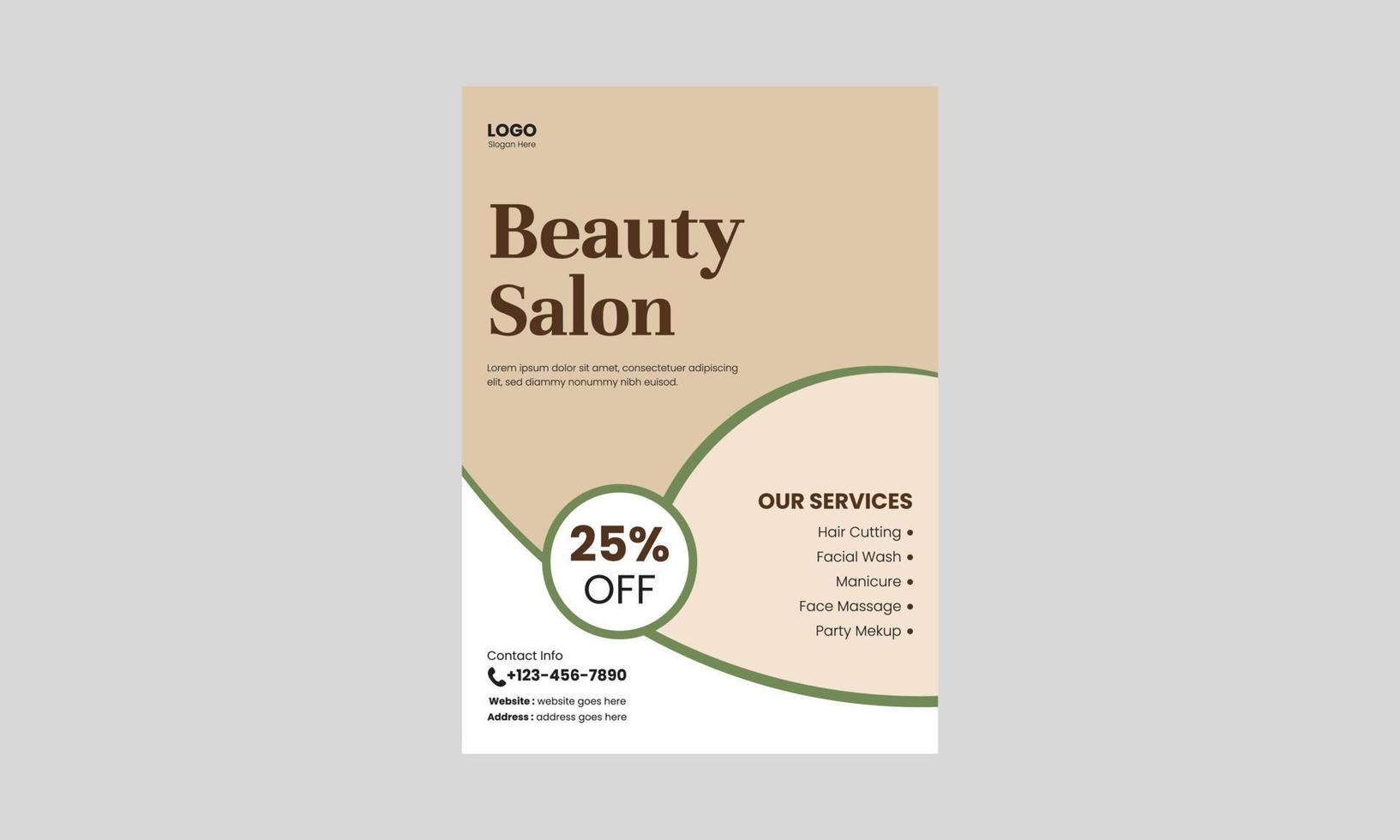 spa, schoonheid en massage flyer ontwerpsjabloon. beauty spa kapsalon print klaar flyer sjabloonontwerp. folder, a4-formaat, flyer, omslag, poster, brochureontwerp vector