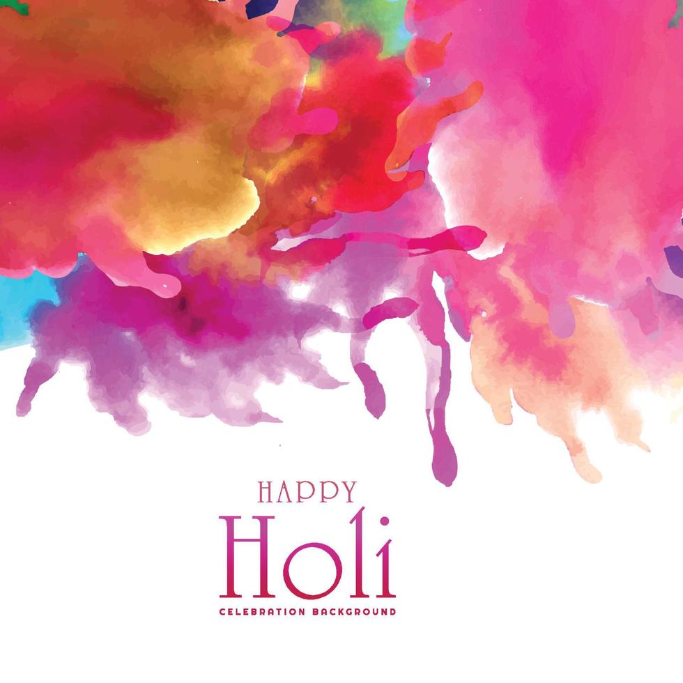 viering van Indiase festival happy holi kleurrijke splash achtergrond vector