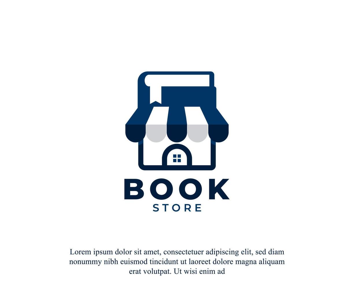 boekhandel symbool. boek winkel pictogram logo ontwerp sjabloon element vector