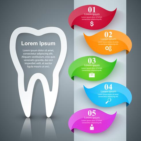 Zakelijke Infographics. Tand pictogram. vector