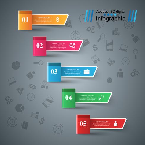 Papieren boek - zakelijke infographic. vector