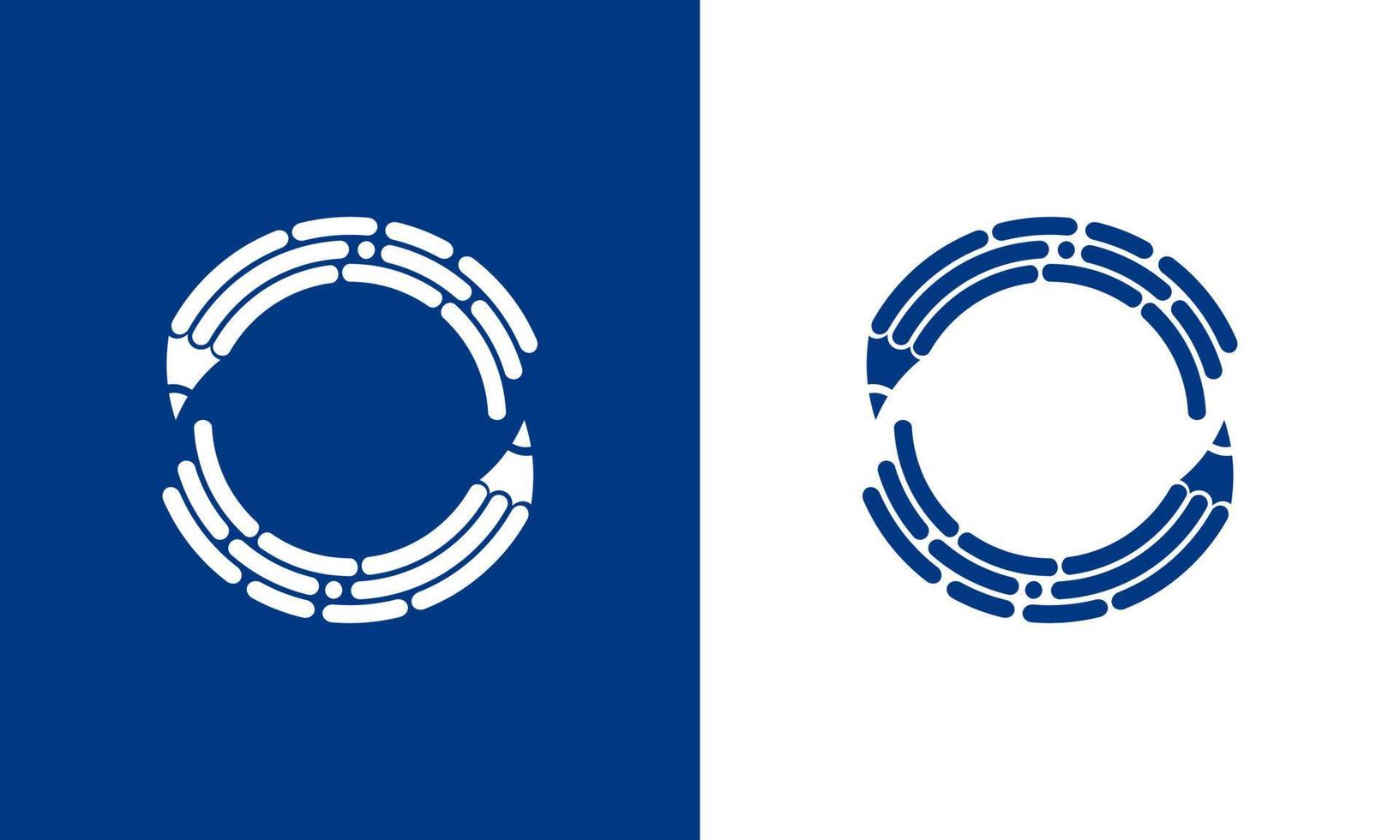 creatieve tech potlood letter o cirkel logo ontwerpsjabloon element vector