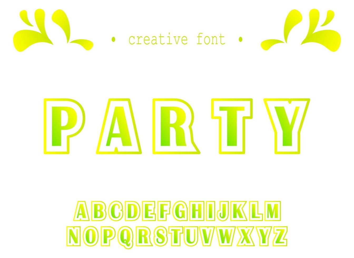 creatieve vector lettertypesjabloon, geïsoleerde grafische abc set, typografie symbool collectie, tekst brief ontwerpelement. abstract alfabet typoscript groen teken. sudderen lente seizoen letters.