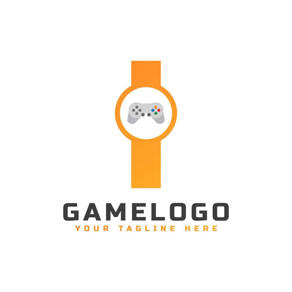 beginletter i met gameconsole-pictogram en pixel voor gaming-logo-concept. bruikbaar voor logo's van bedrijfs-, technologie- en game-opstarttoepassingen. vector