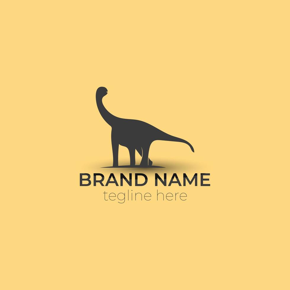minimaal geweldig dinosaurus logo vector ontwerp