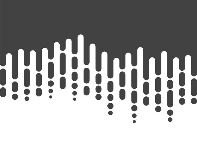 Vallende zwarte en witte onregelmatige afgeronde lijnen in de stijl van de Mentis vector
