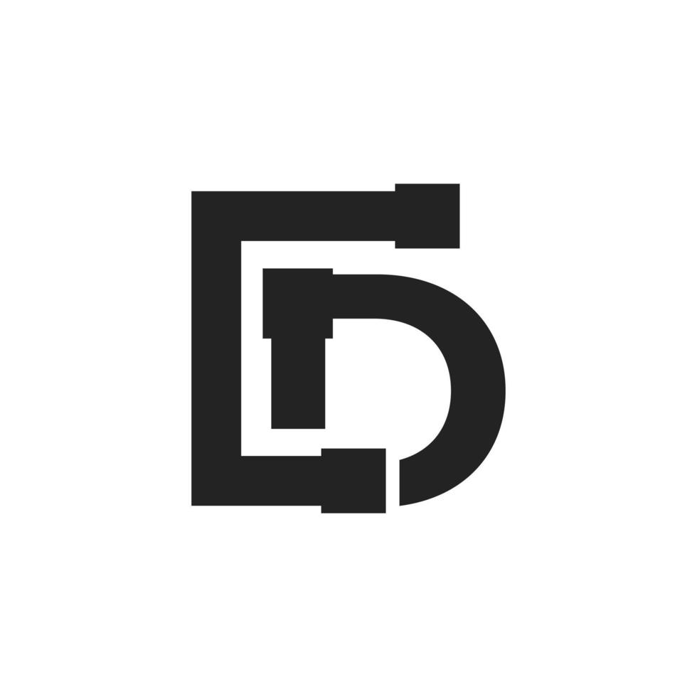 letter d bouwservice en architectuur logo sjabloon illustratie ontwerp vector