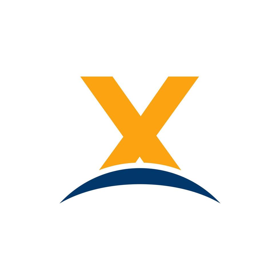 eerste letter x horizon logo ontwerpsjabloon. eps10 vector