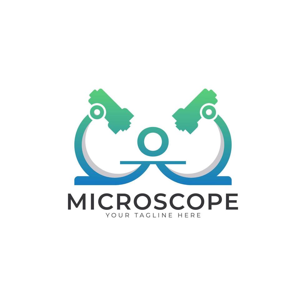 laboratorium logo. eerste letter o Microscoop logo-ontwerpelement sjabloon. vector