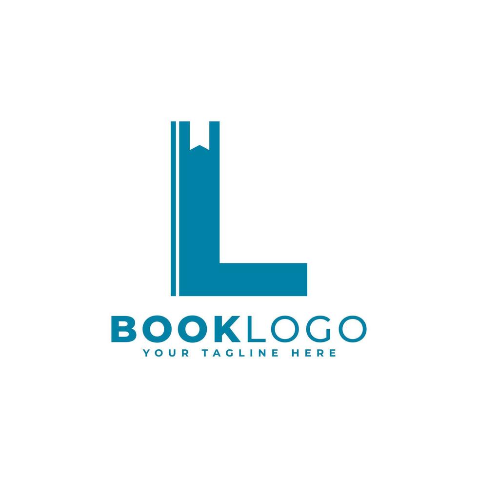 letter eerste l boek logo ontwerp. bruikbaar voor onderwijs-, bedrijfs- en bouwlogo's. platte vector logo ontwerp ideeën sjabloon element