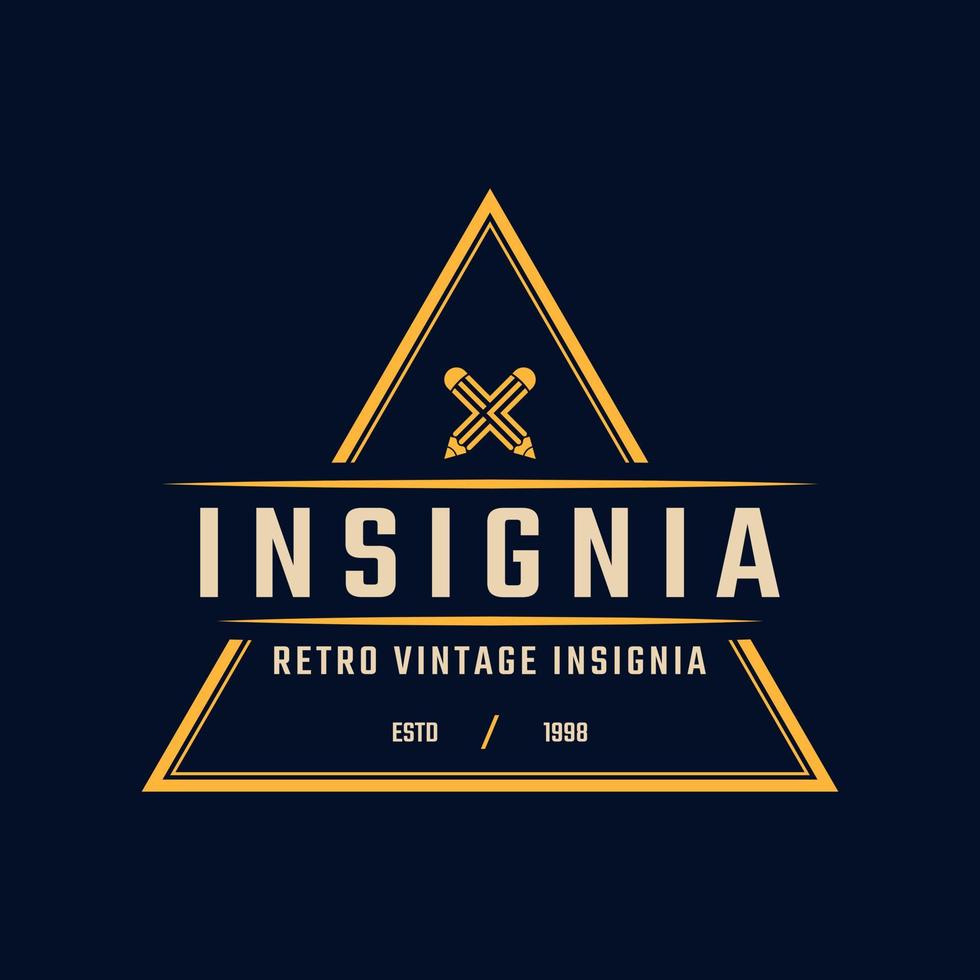 klassiek vintage retro label badge insigne logo ontwerp voor zakelijke ontwerpsjabloon vector