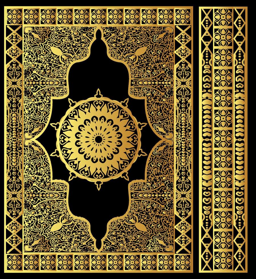 islamitisch koran boekomslagontwerp dat de heilige koran premium gratis vector betekent