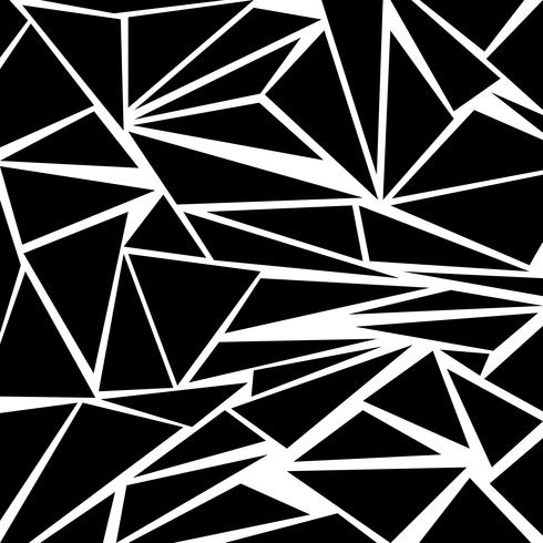 Monochrome geometrische achtergrond met puntige driehoeksvormen vector