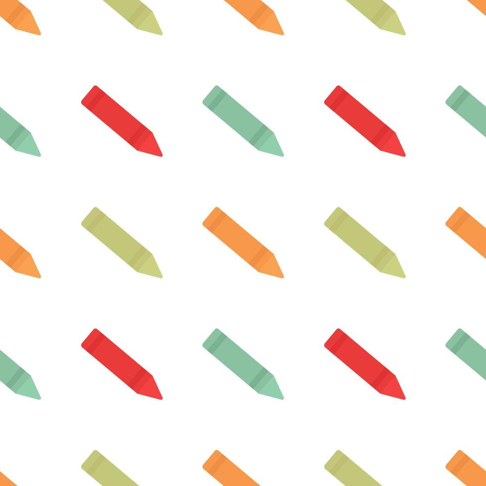 naadloos patroon van kleurrijke kleurpotloden vector