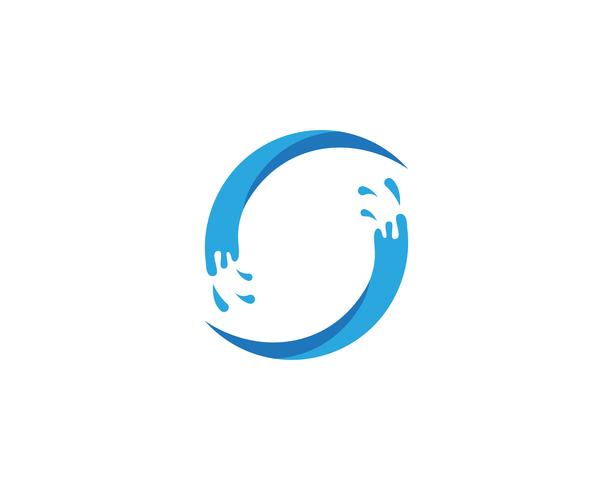 Splash water blauw natuur logo vector