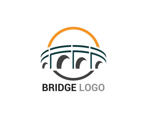 Brug logo en symbool vector sjabloon gebouw