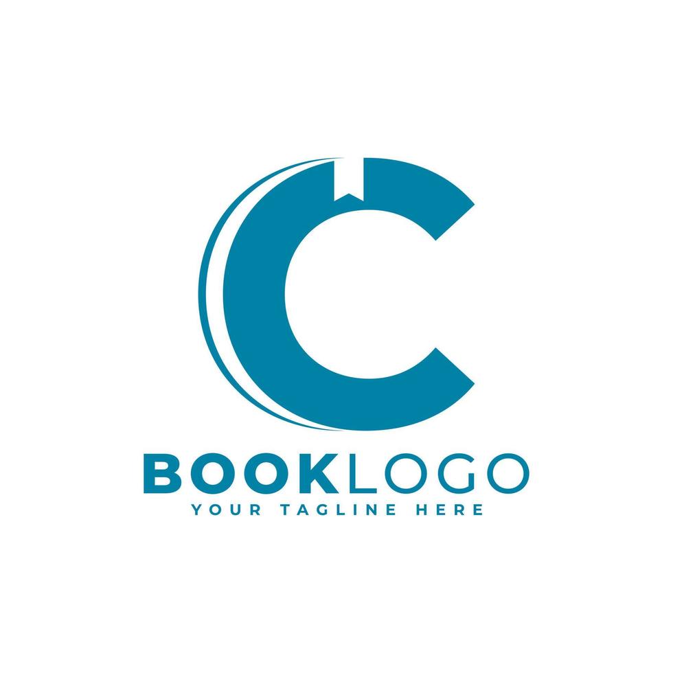 letter eerste c boek logo ontwerp. bruikbaar voor onderwijs-, bedrijfs- en bouwlogo's. platte vector logo ontwerp ideeën sjabloon element