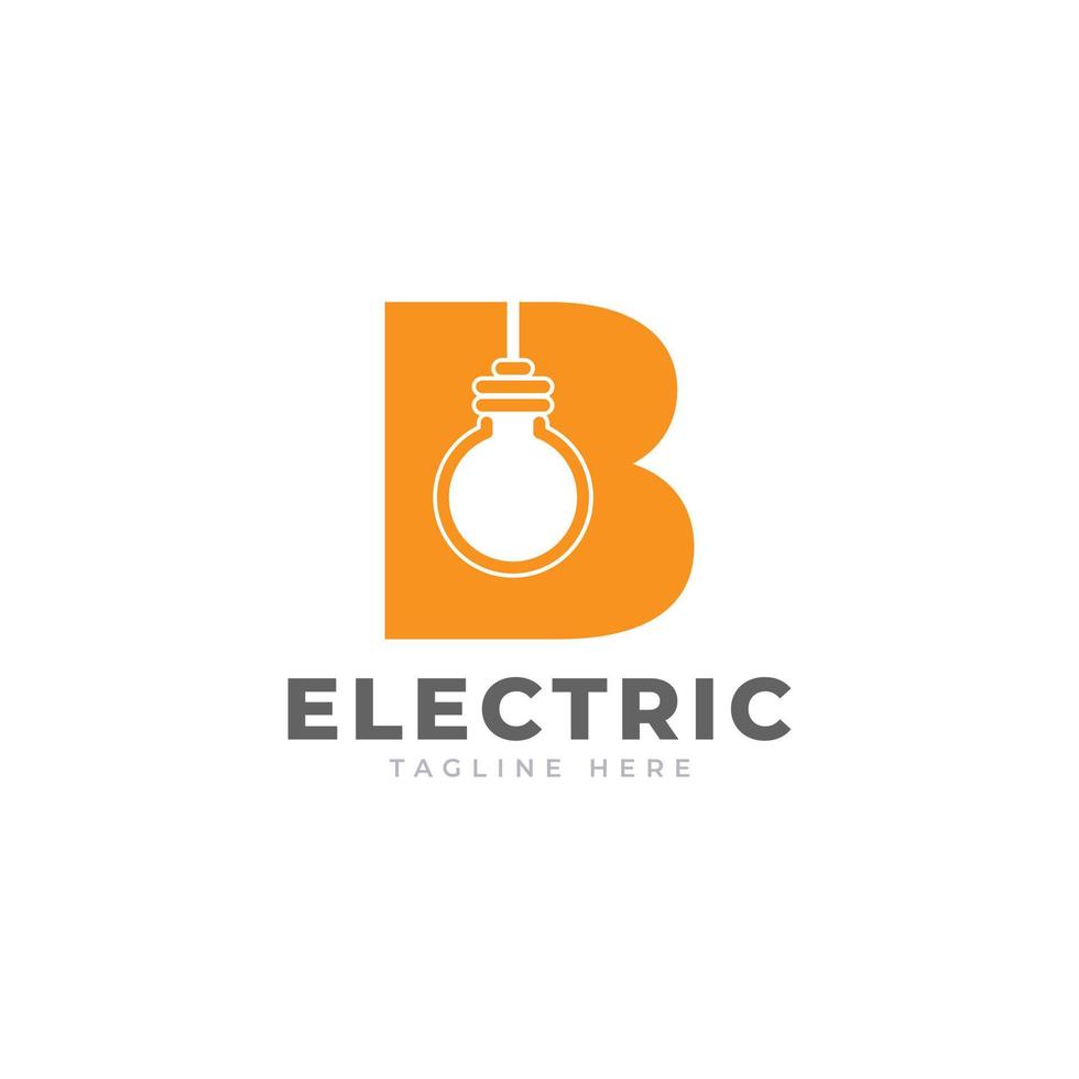 moderne eerste letter b slimme gloeilamp logo ontwerp vector grafische pictogrammalplaatje