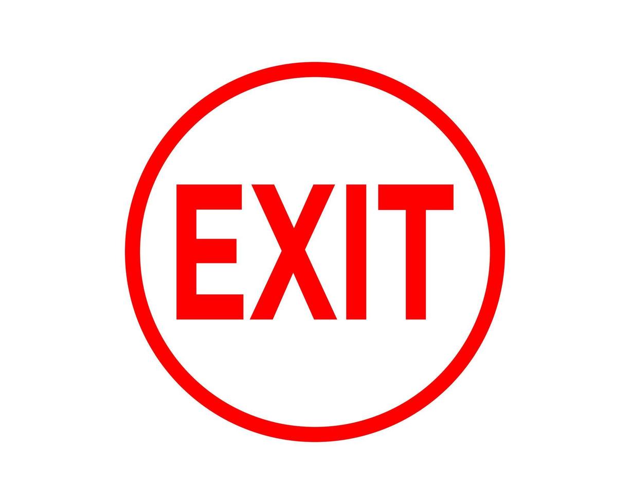 exit sign in vector, gebruiksvriendelijke en print ontwerpsjablonen vector