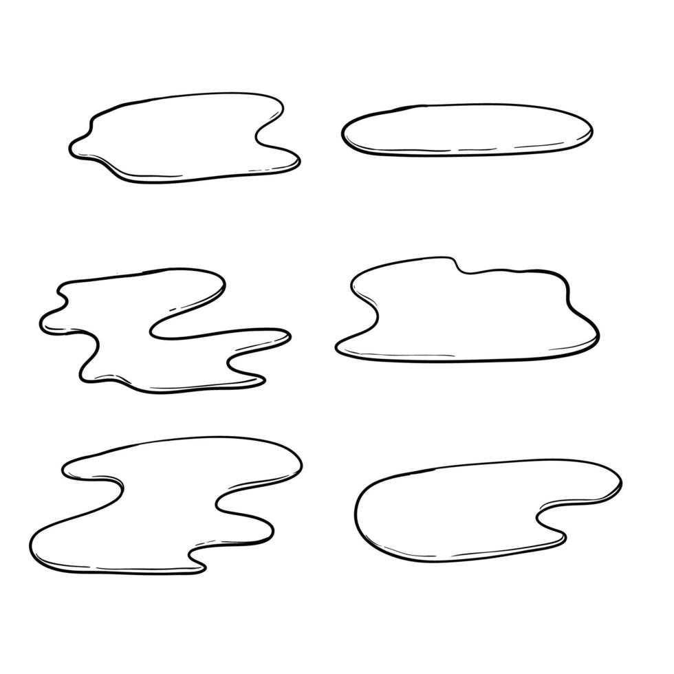 water plas vector ontwerp illustratie met hand getrokken doodle cartoon stijl geïsoleerd op een witte achtergrond