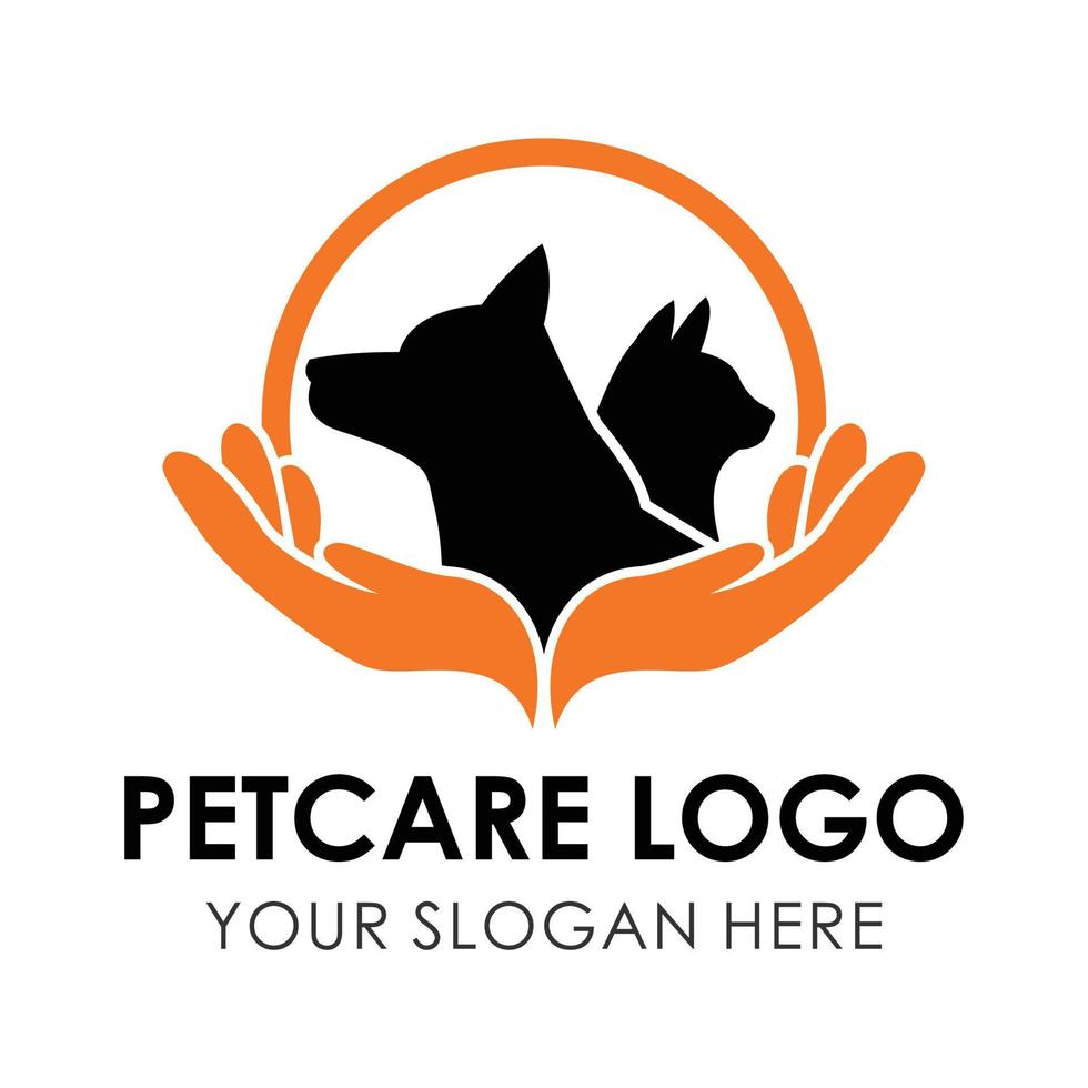 dierenverzorging vector logo sjabloon