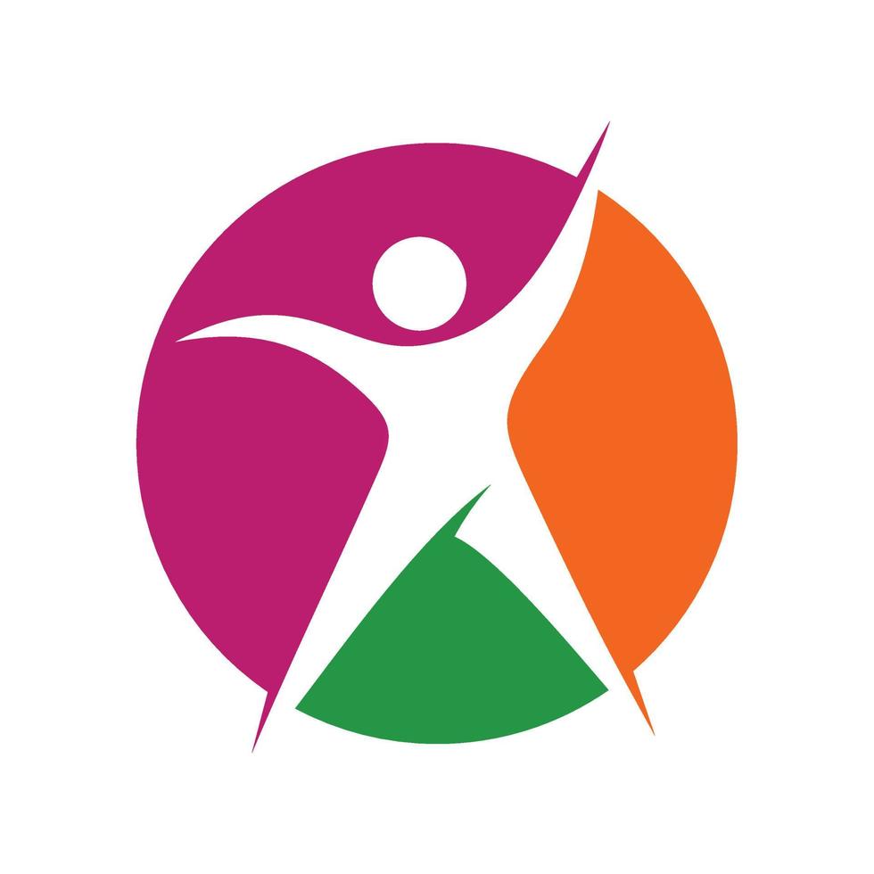 menselijke cirkel vector logo sjabloon