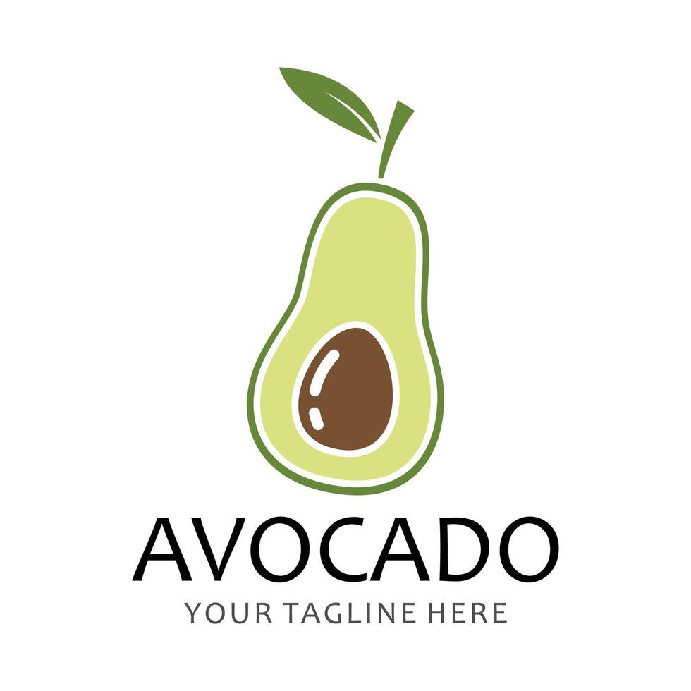 avocado vector logo sjabloon