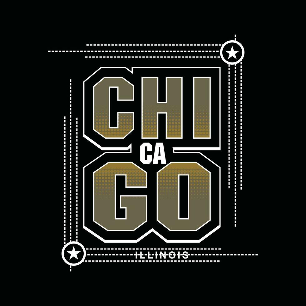 chicago element van mannenmode en moderne stad in typografie grafisch design.vector illustration.tshirt,clothing,apparel en ander gebruik vector