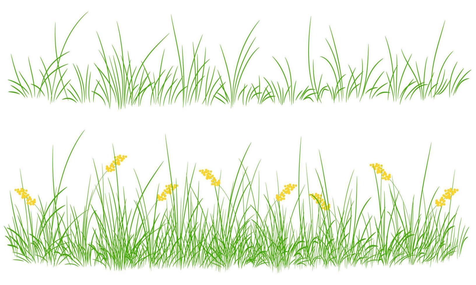 vector groen gras set