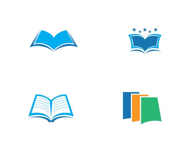 Onderwijs boek Logo sjabloon vectorillustratie vector