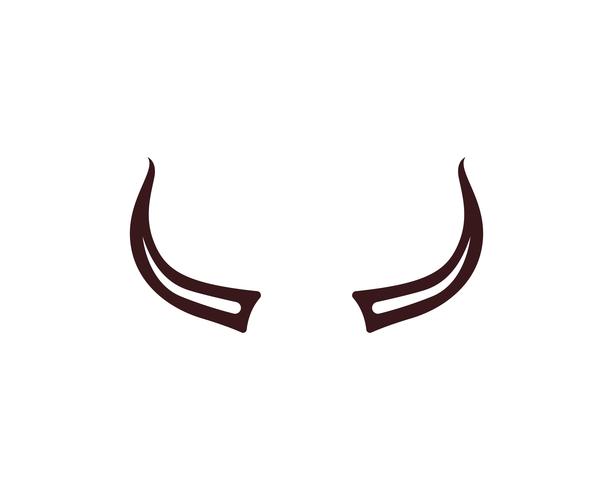 Duivel hoorn Vector pictogram ontwerp illustratie sjabloon