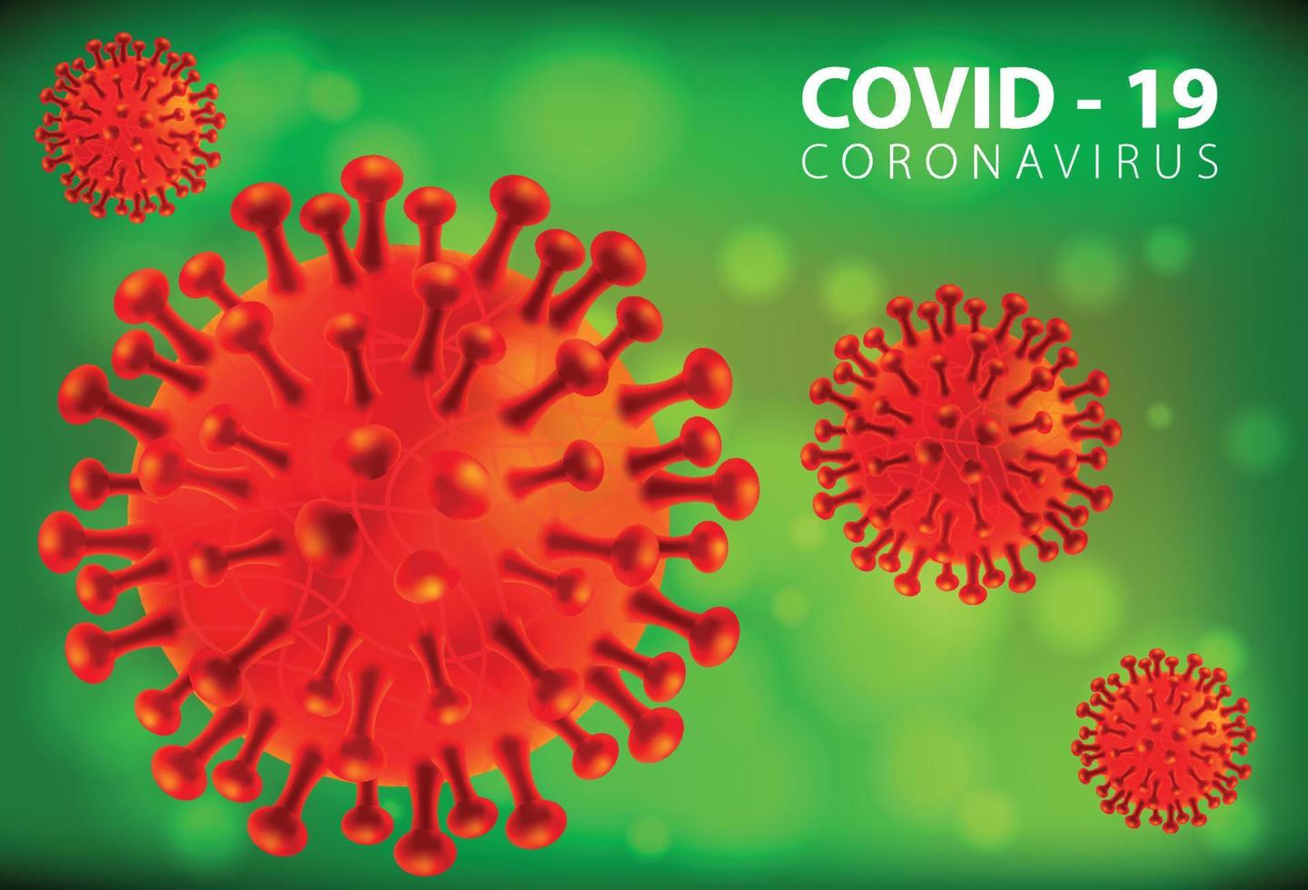 coronavirus ziekte covid-19 infectie medisch geïsoleerd. china pathogeen respiratoire influenza covid viruscellen. nieuwe officiële naam voor coronavirusziekte genaamd covid-19, vectorillustratie vector