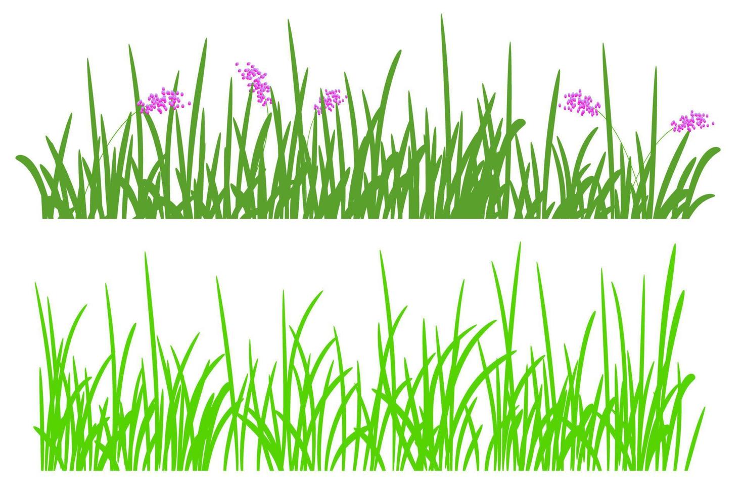 vector groen gras set