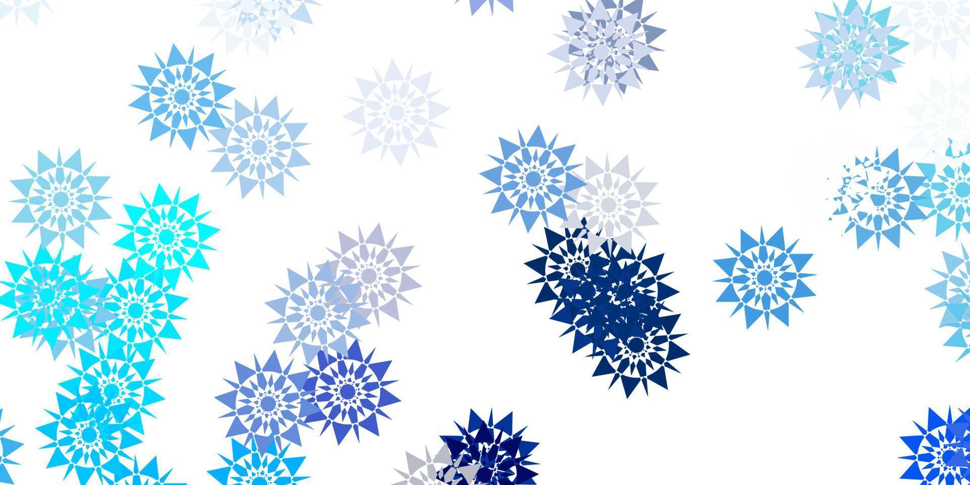 lichtblauwe vectormalplaatje met ijssneeuwvlokken. vector