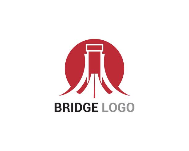 Brug logo en symbool vector sjabloon gebouw