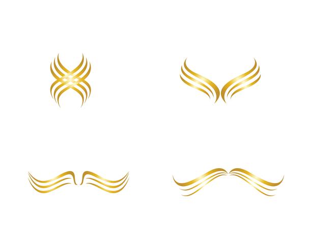 Haargolf logo vector ion sjabloon illustraties