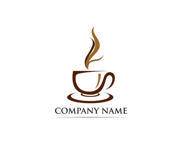 Koffiekopje Logo sjabloon vector pictogram