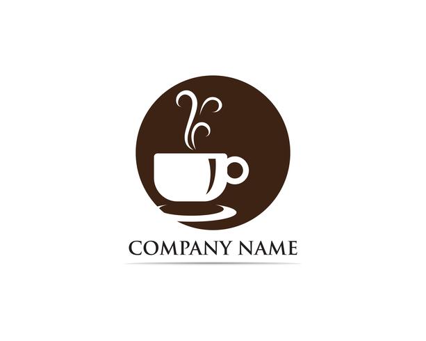 Koffiekopje Logo sjabloon vector pictogram