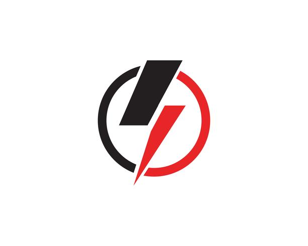 Bliksem Logo sjabloon vector
