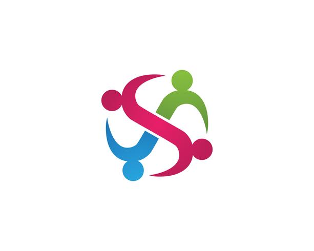 Gemeenschap eenheid team logo vectoren