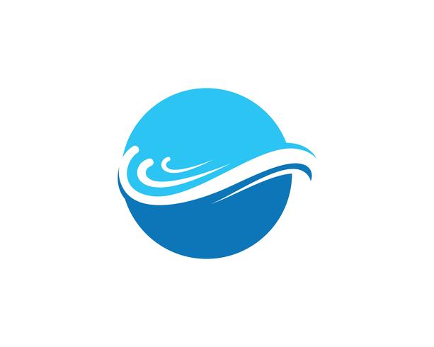 golfwater logo strandblauw vector
