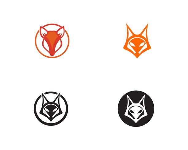 Fox logo vector sjabloon illustrator