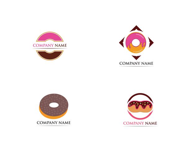 Donuts logo vector sjabloon illustratie