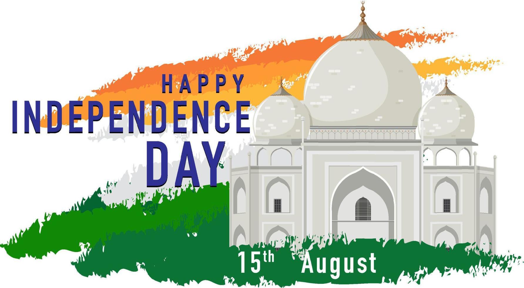 gelukkige onafhankelijkheidsdag van india vector