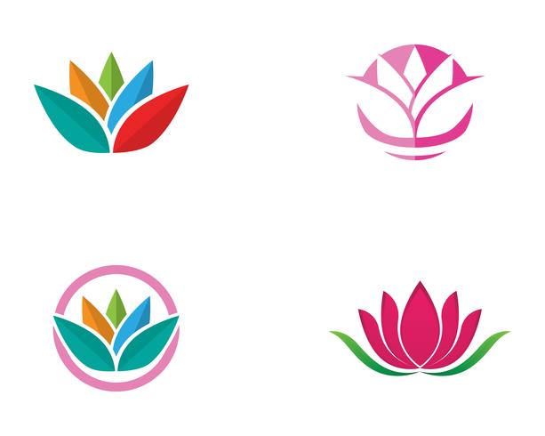 Schoonheid lotus pictogram bloemen ontwerp illustratie vector