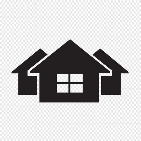 Huis pictogram symbool teken vector