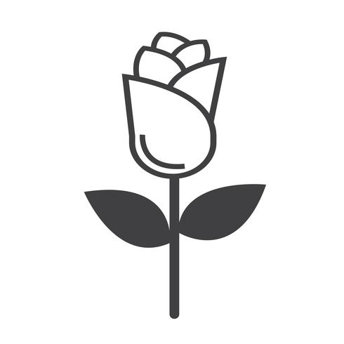 rose pictogram symbool teken vector