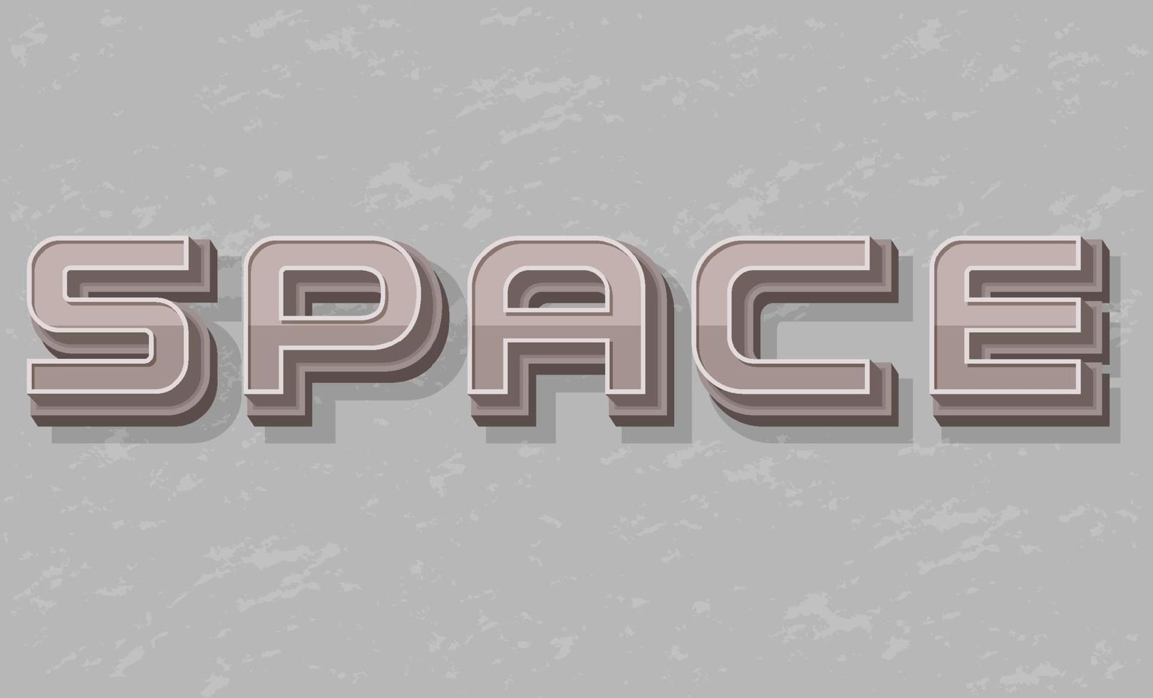 ruimte lettertype logo op grijze achtergrond vector