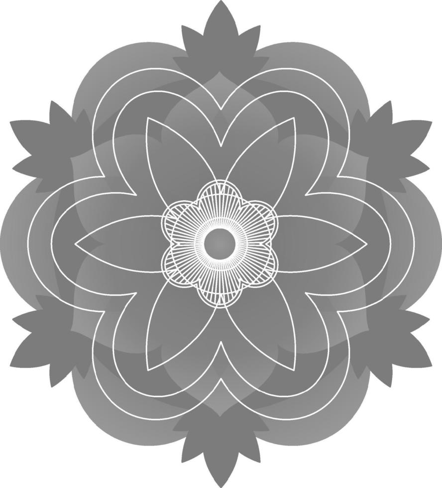 vintage mandala met dunne lijnen vector