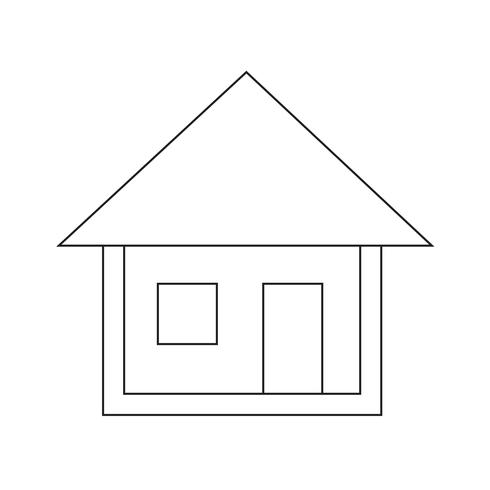 Huis pictogram symbool teken vector